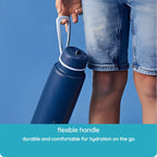 1l insulated water bottle with flip top - Assorted B-Box