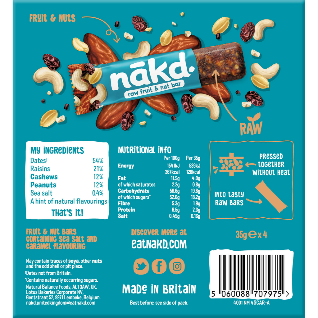 Nakd Salted Caramel But & Fruit Bars
