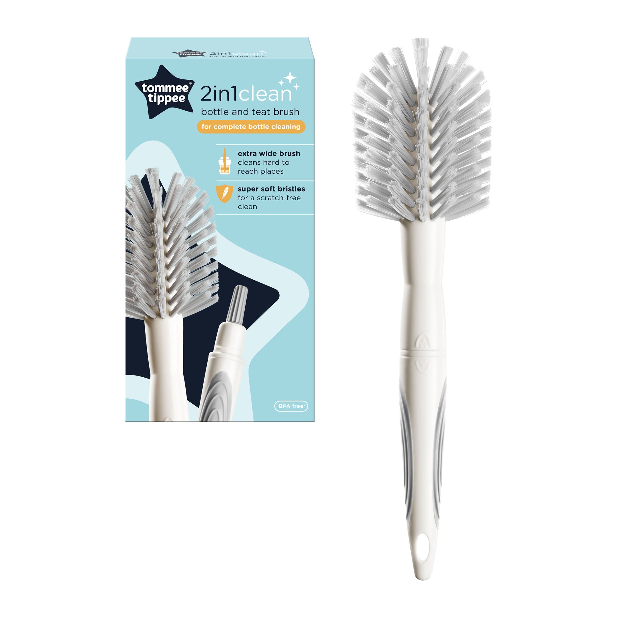 Tommee Tippee 2-in-1 Bottle & Teat Brush