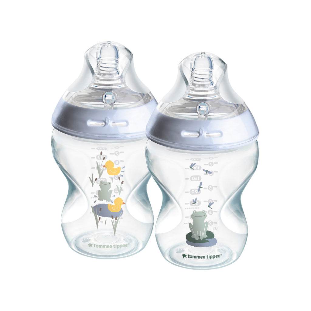 Tommee Tippee Natural Start 260ml Decorated Bottle 2pk - Boy