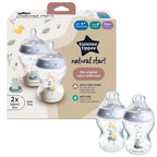Tommee Tippee Natural Start 260ml Decorated Bottle 2pk - Boy
