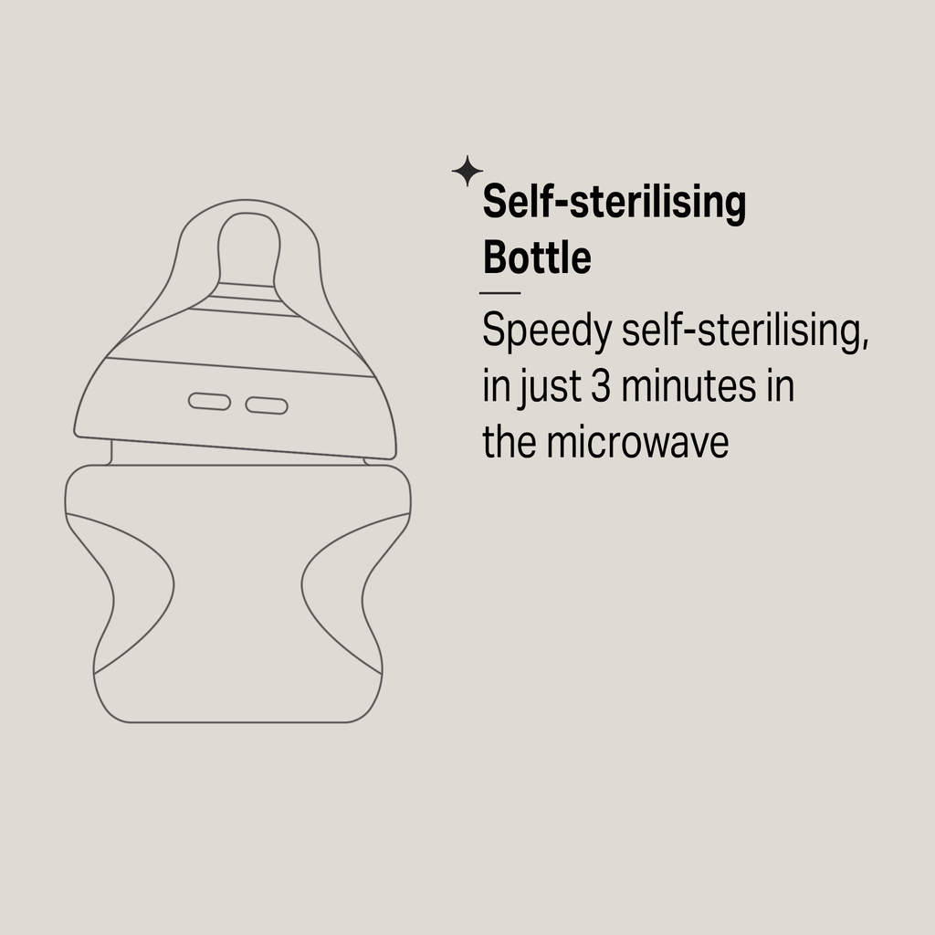Tommee Tippee Natural Start Self Sterilising Newborn Bottle Starter Set - Blue