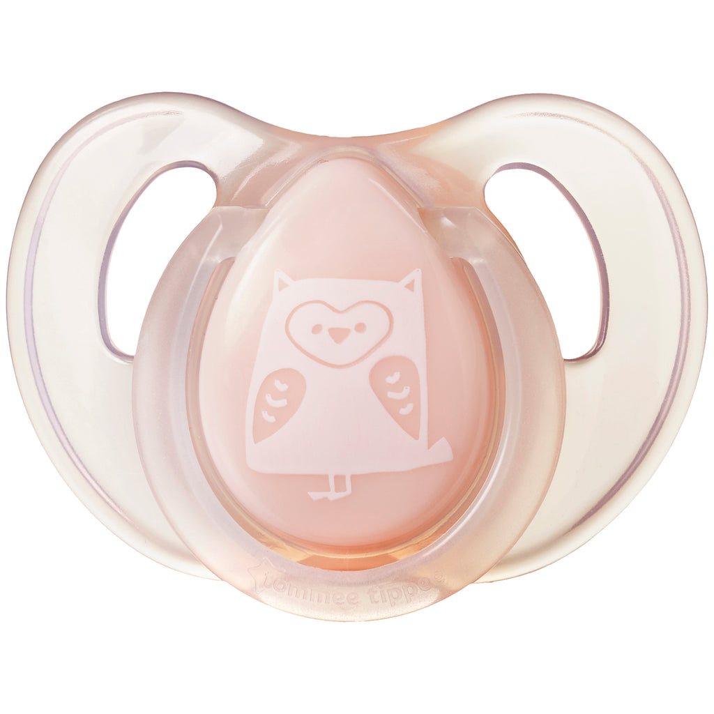 Tommee Tippee Essentials Cherry Latex Night Soother 6-18m - Girl
