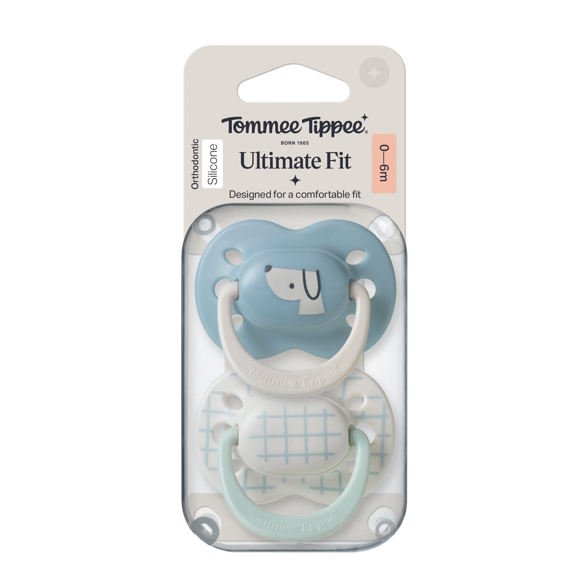 Tommee Tippee Ultimate Fit Decorated Soother 0-6m Boy - Blue