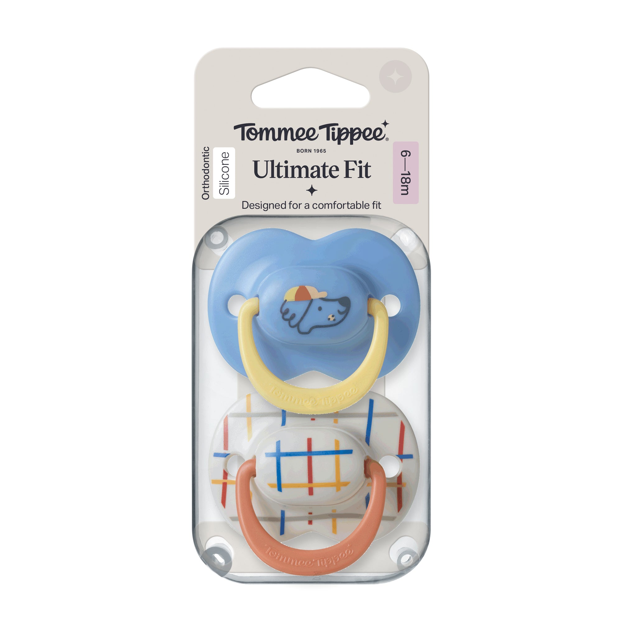 Tommee Tippee Ultimate Fit Decorated Soother 6-18m Boy - Blue