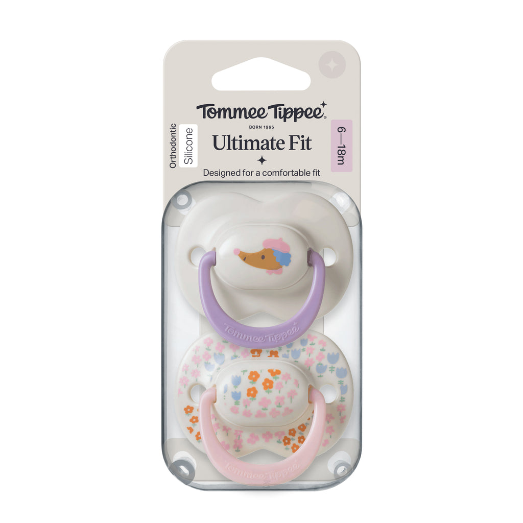 Tommee Tippee Ultimate Fit Decorated Soother 6-18m Girl - White