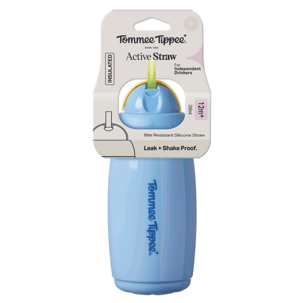Tommee Tippee Insulated Active Straw 266ml - Boy