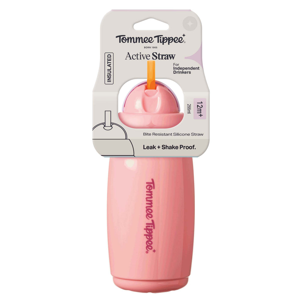 Tommee Tippee Insulated Active Straw 266ml - Girl