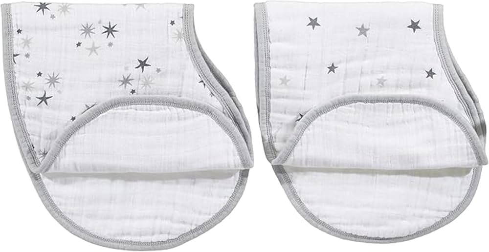 Aden & Anais Cotton Muslin Bibs 2pk - Twinkle