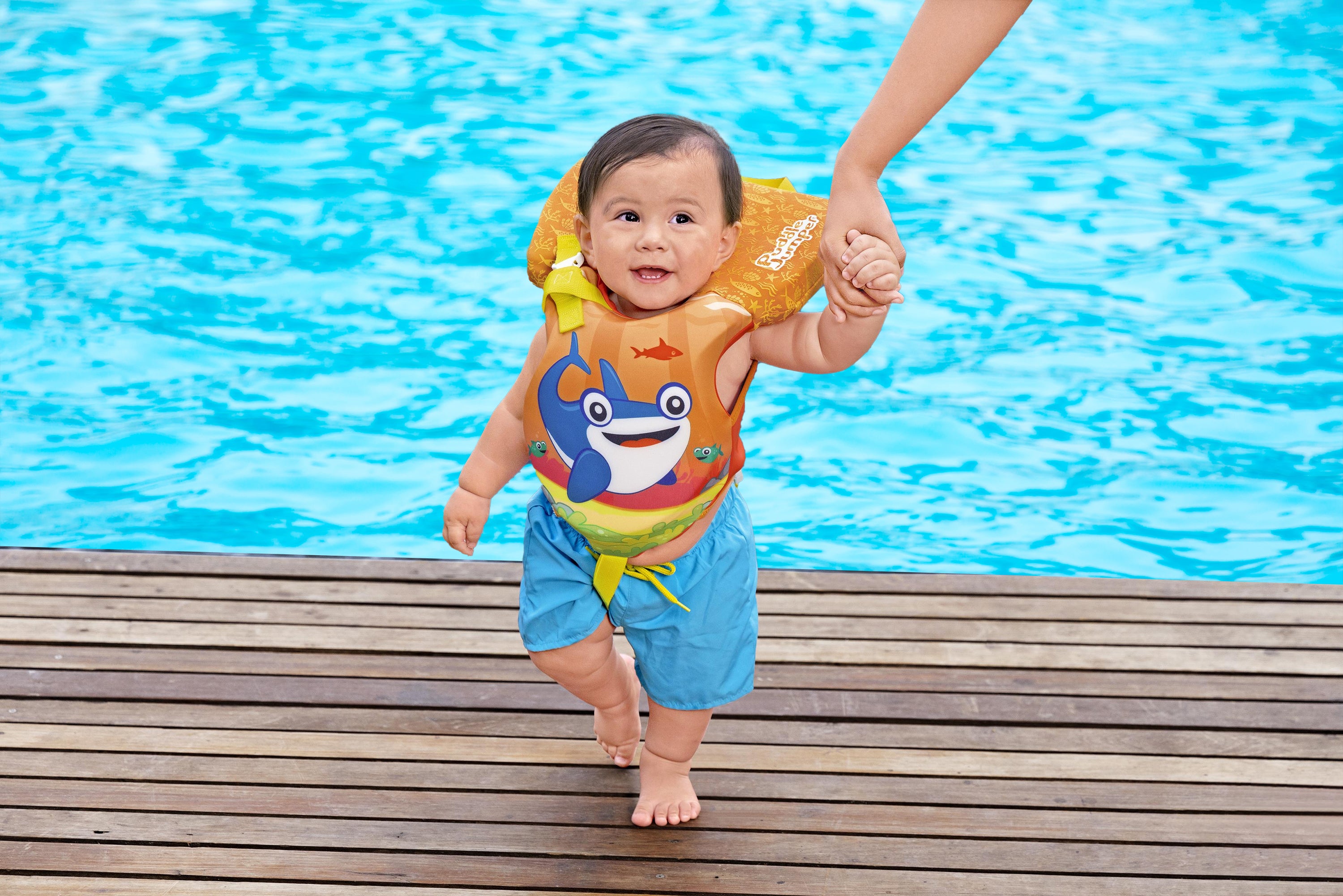 Puddle Jumper Infant Hydrospring Life Jacket and Vest, Orange Shark (6 Months -  2 years)