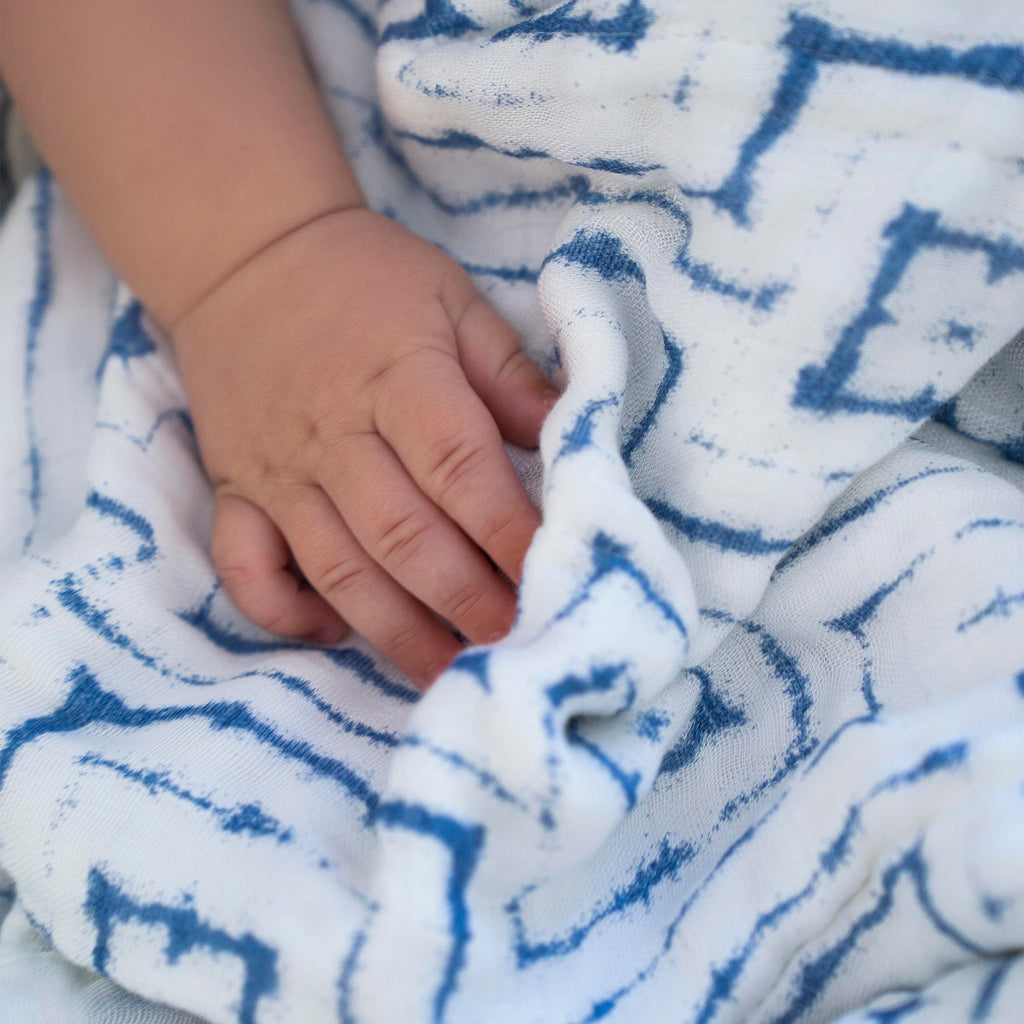 Aden + Anais Silky Soft Blanket - Indigo Shibori