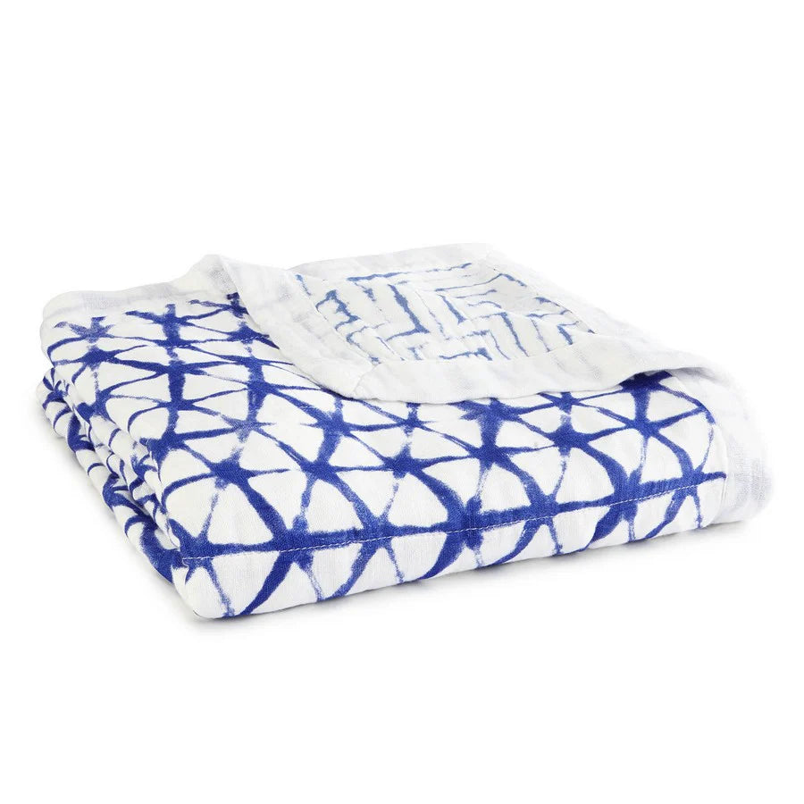 Aden + Anais Silky Soft Blanket - Indigo Shibori
