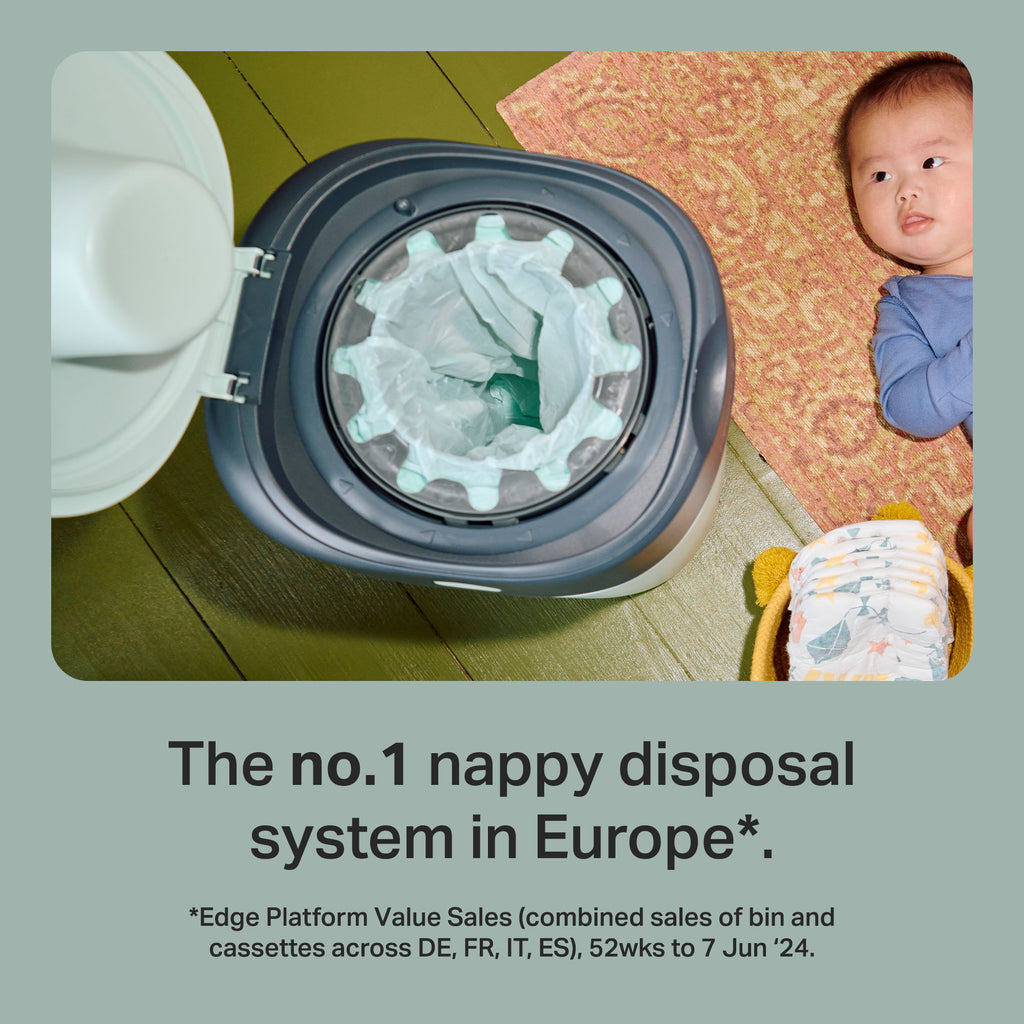 Tommee Tippee Twist And Click Advanced Nappy Bin Starter Set Eco-Friendlier