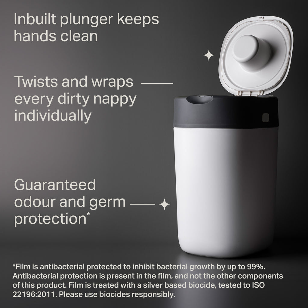 Tommee Tippee Twist And Click Advanced Nappy Bin Starter Set Eco-Friendlier