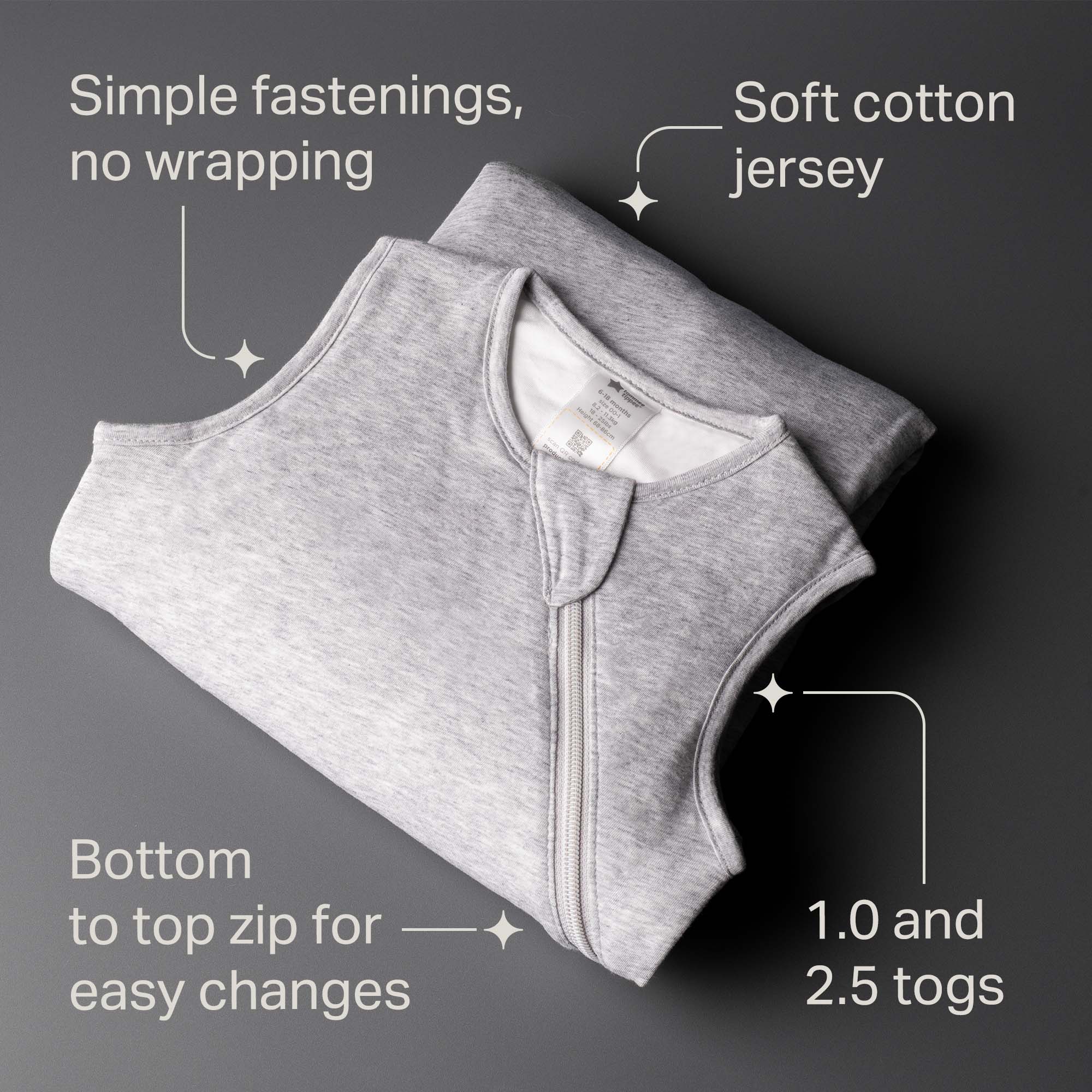 Tommee Tippee The Original Grobag Sky Grey Marl Sleepbag
