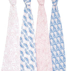 Aden & Anais Cotton Muslin Swaddle 4pk - Decorated