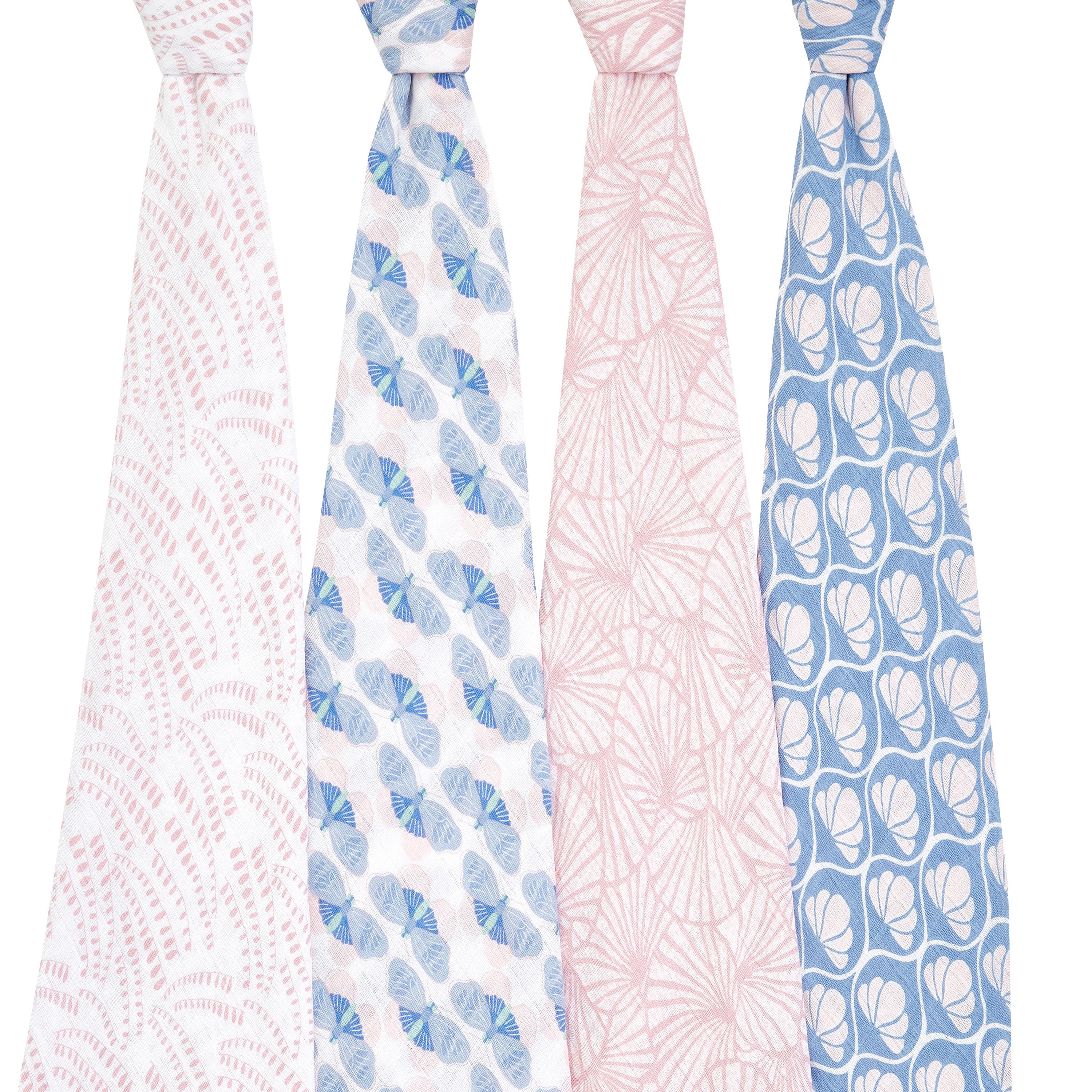 Aden & Anais Cotton Muslin Swaddle 4pk - Decorated
