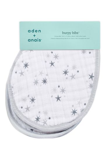 Aden & Anais Cotton Muslin Bibs 2pk - Twinkle