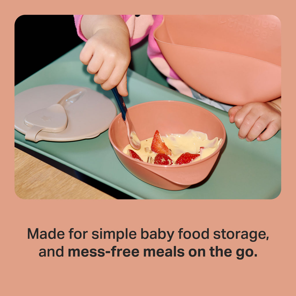 Tommee Tippee Easy Scoop Feeding Bowls With Travel Lid And Spoon