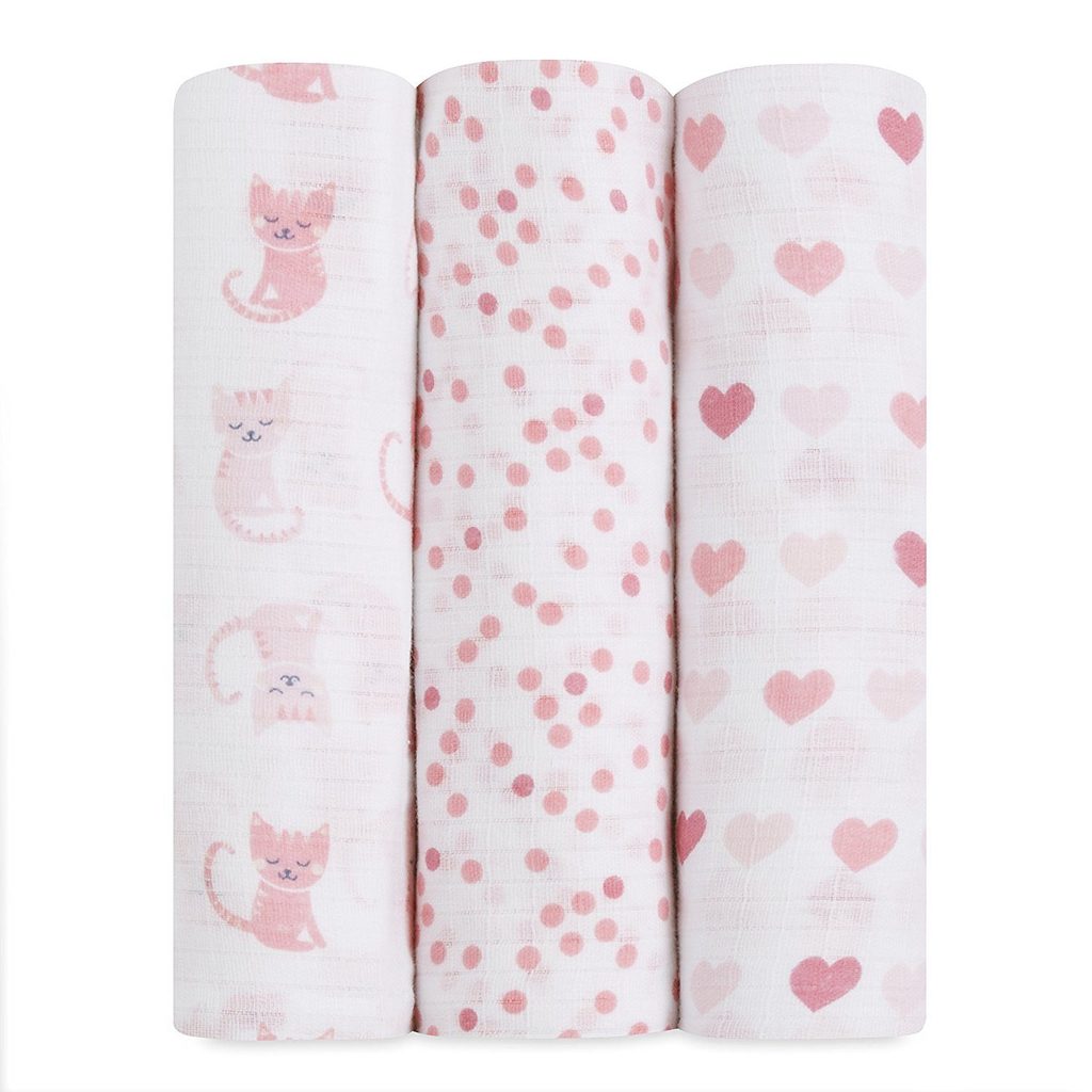 Aden & Anais Cotton Muslin Swaddle 4pk - Jungle Jam