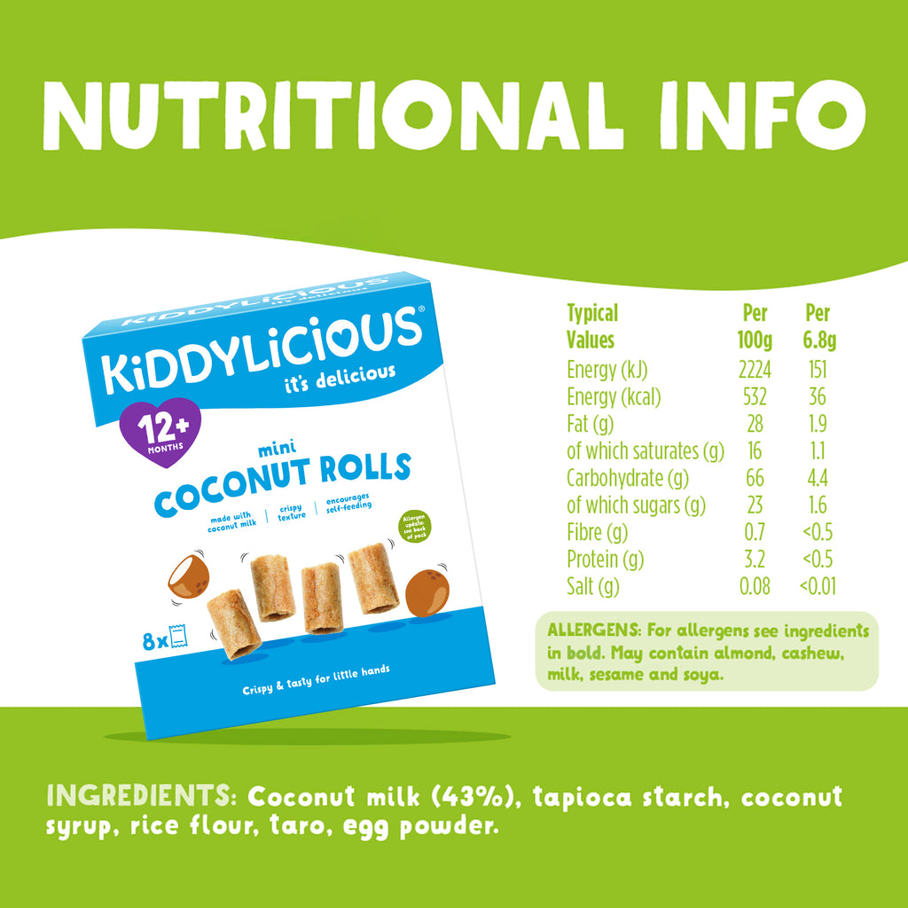 Kiddylicious Mini Coconut Rolls 12m+