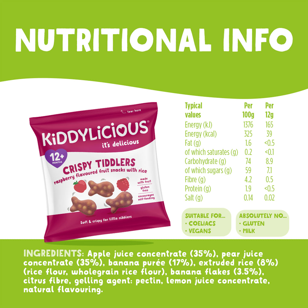Kiddylicious Raspberry Tiddlers 12m+