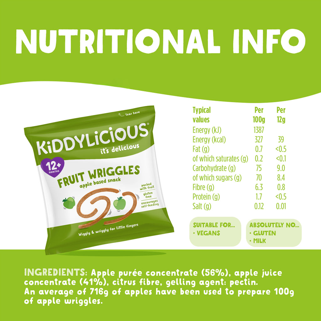 Kiddylicious Apple Wriggles 12m+