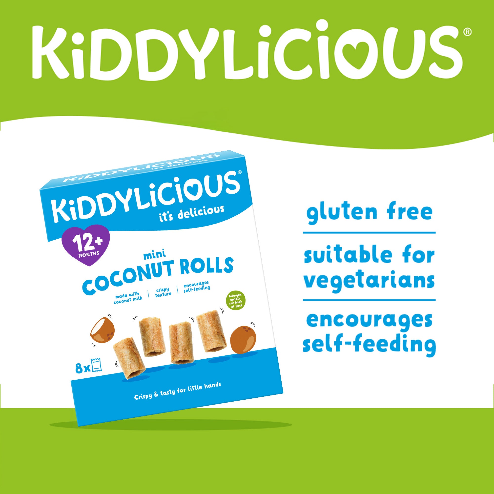 Kiddylicious Mini Coconut Rolls 12m+