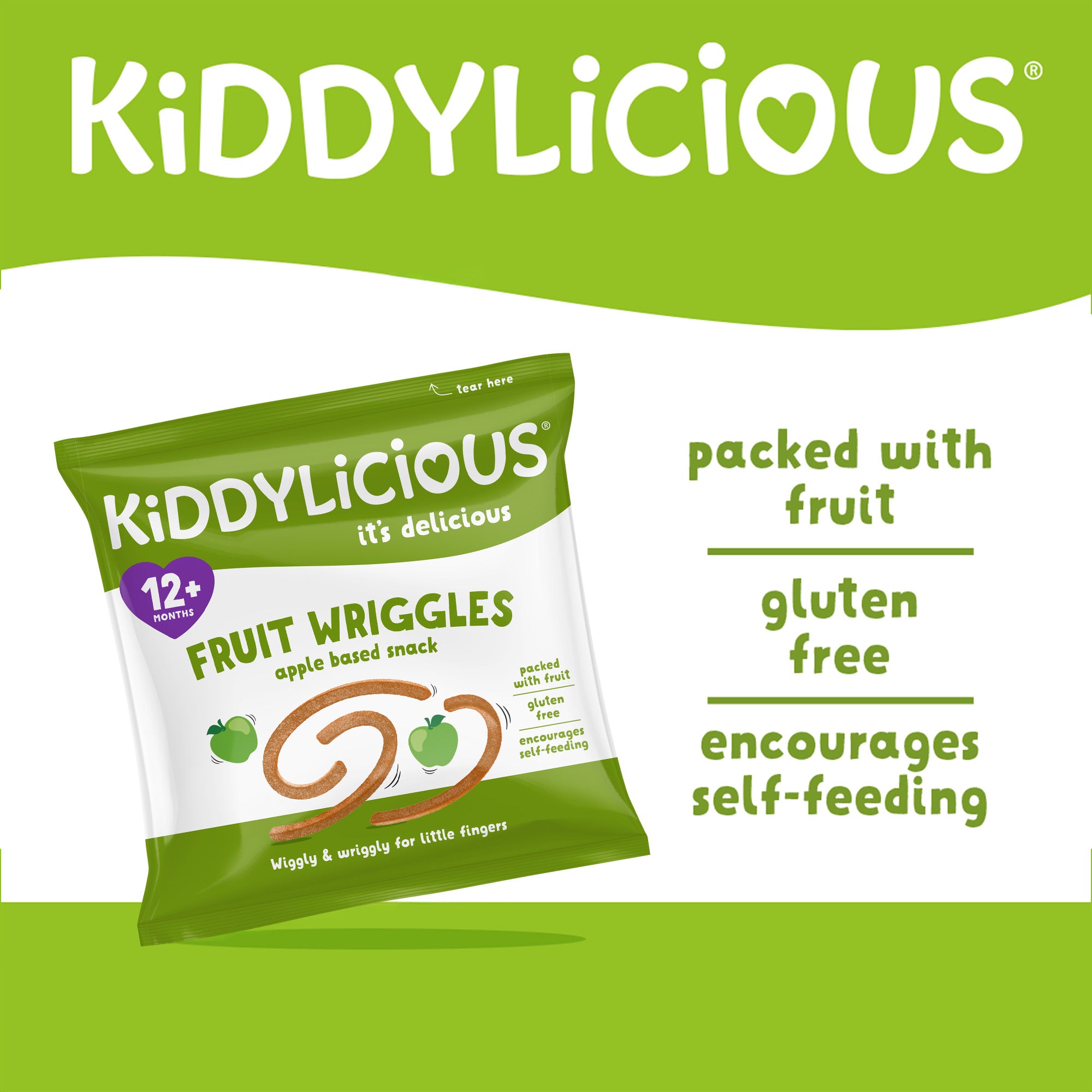 Kiddylicious Apple Wriggles 12m+