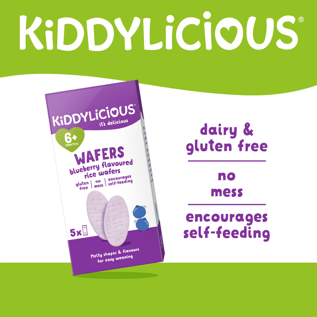 Kiddylicious Mini Waffers - Blueberry 6m+