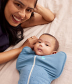 Love To Dream Swaddle Up Warm 2.5 Tog Small - Blue (Storm Blue Pebbles) (3.5-6kg)