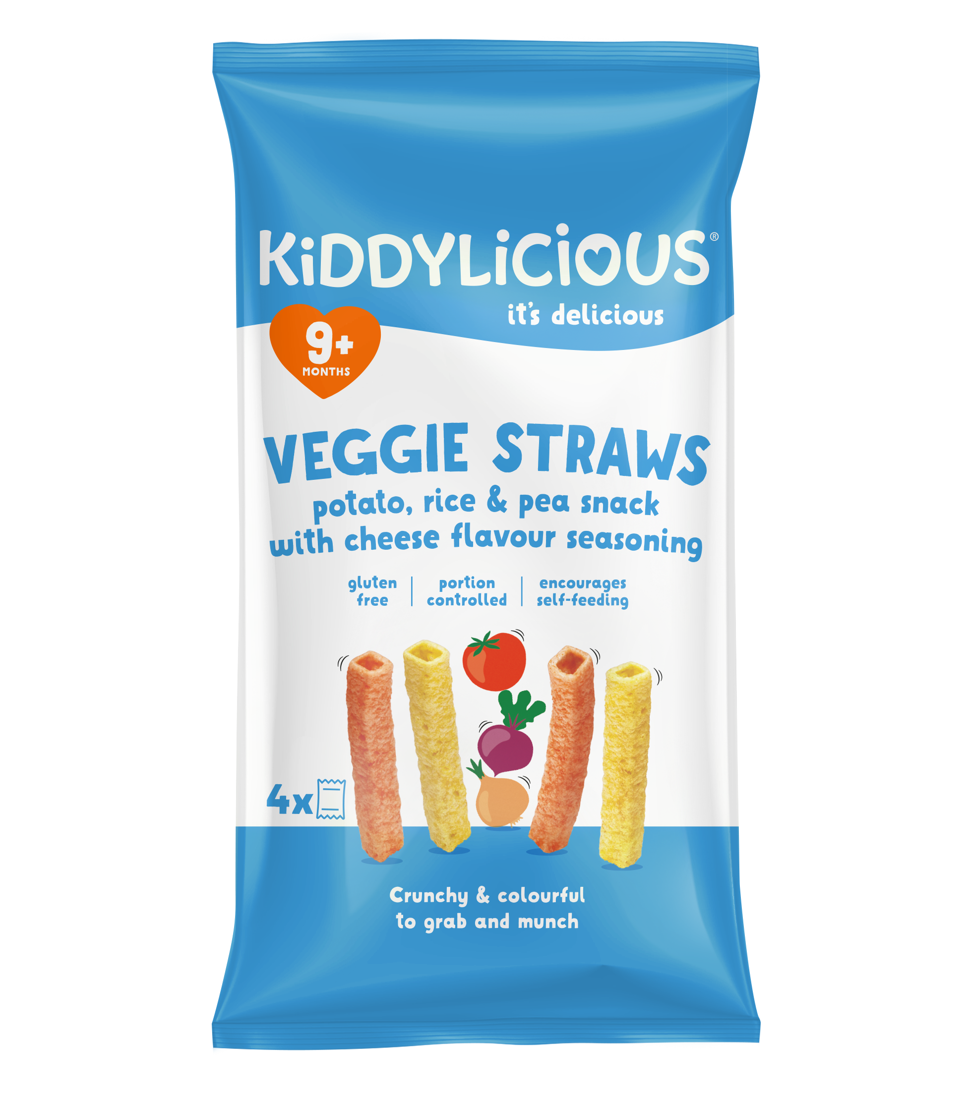 Kiddylicious Cheesy Flavoured Veggie Straws 9m+