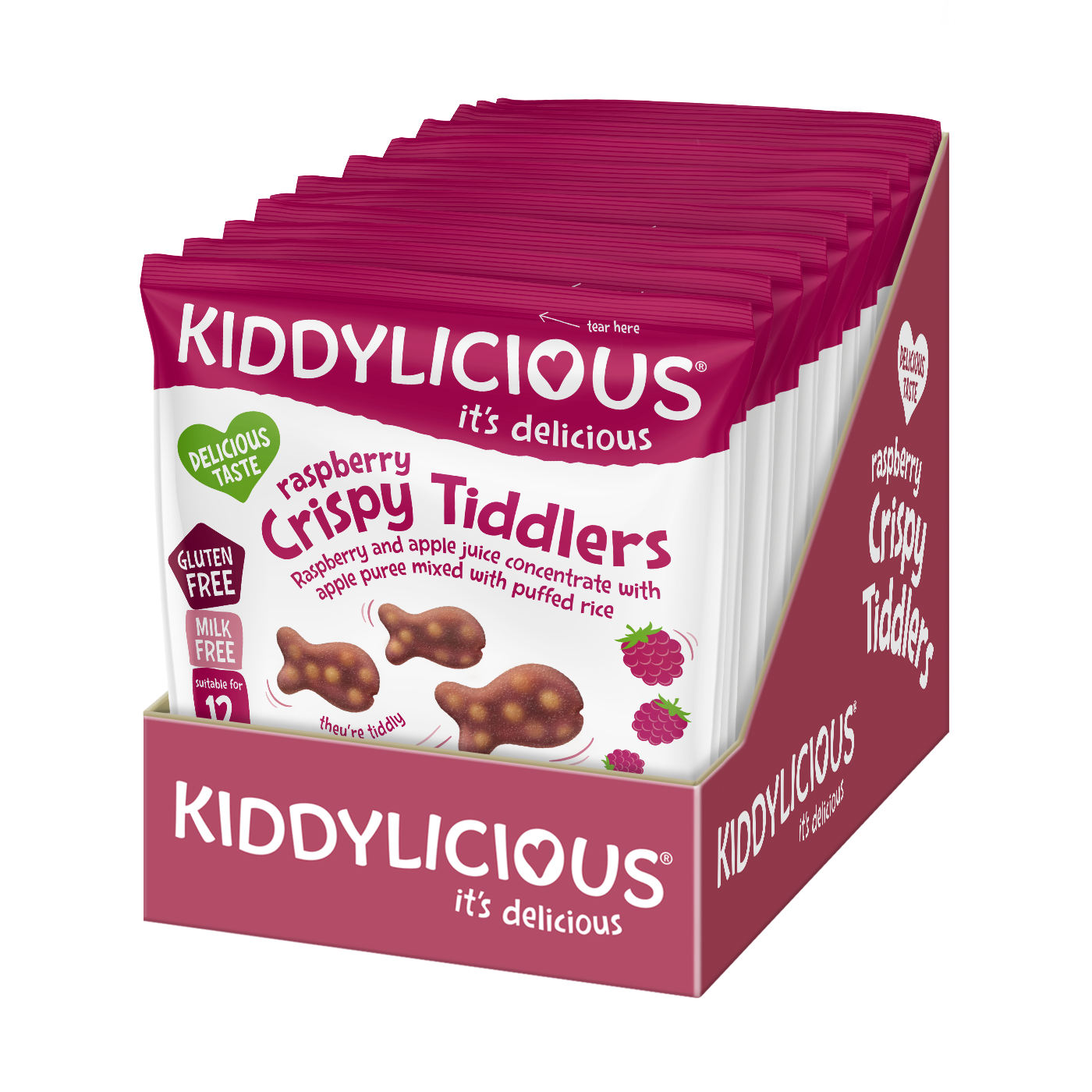 Kiddylicious Raspberry Tiddlers 12m+