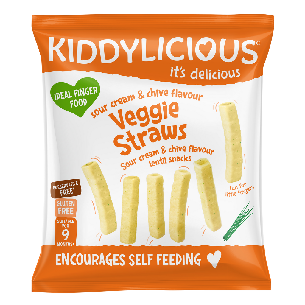 Kiddylicious Sour Cream & Chives Veggie Straws 9m+