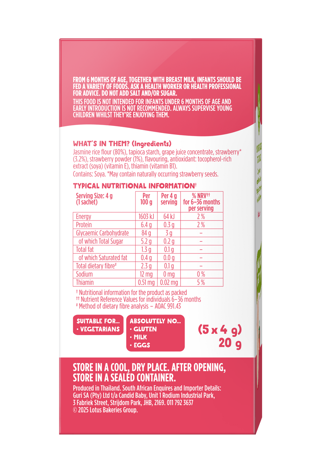 Kiddylicious Mini Waffers - Strawberry 6m+