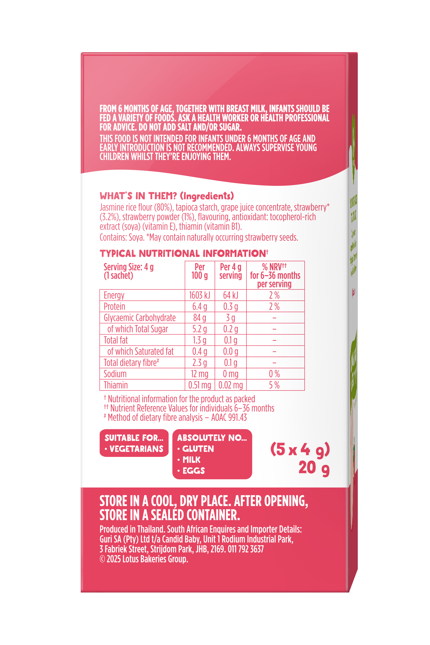 Kiddylicious Mini Waffers - Strawberry 6m+