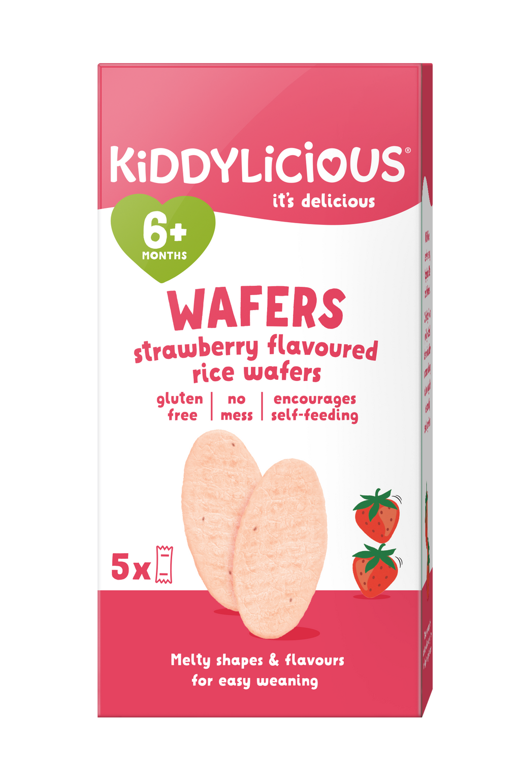 Kiddylicious Mini Waffers - Strawberry 6m+
