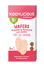 Kiddylicious Mini Waffers - Strawberry 6m+