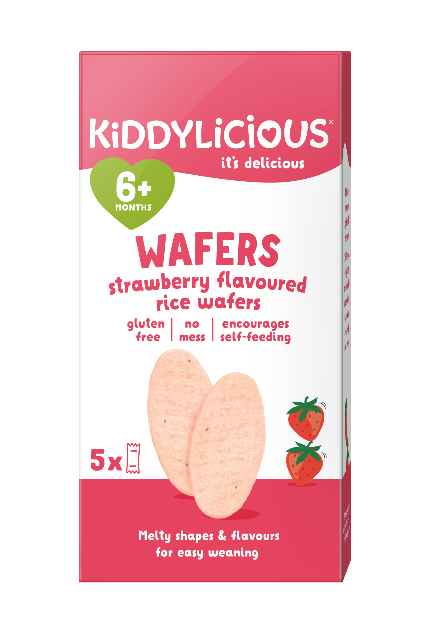 Kiddylicious Mini Waffers - Strawberry 6m+