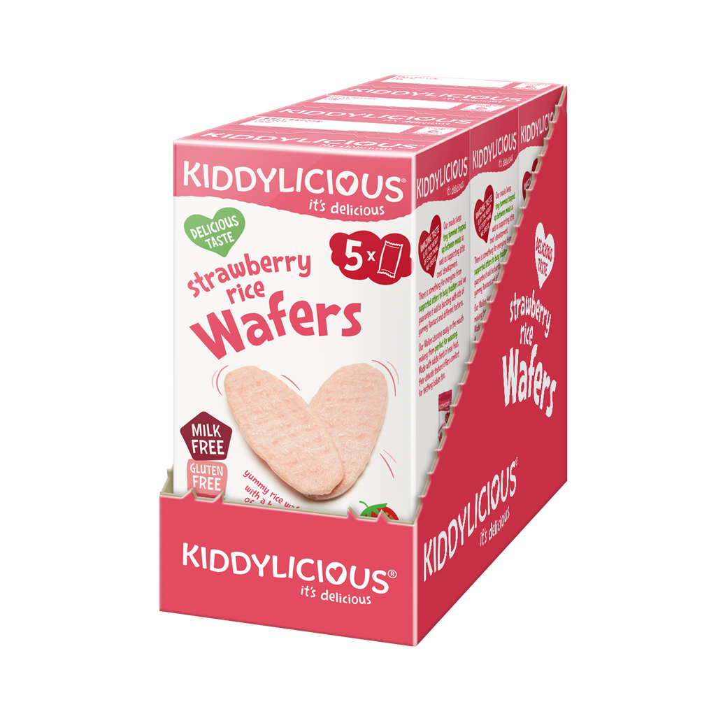 Kiddylicious Mini Waffers - Strawberry 6m+