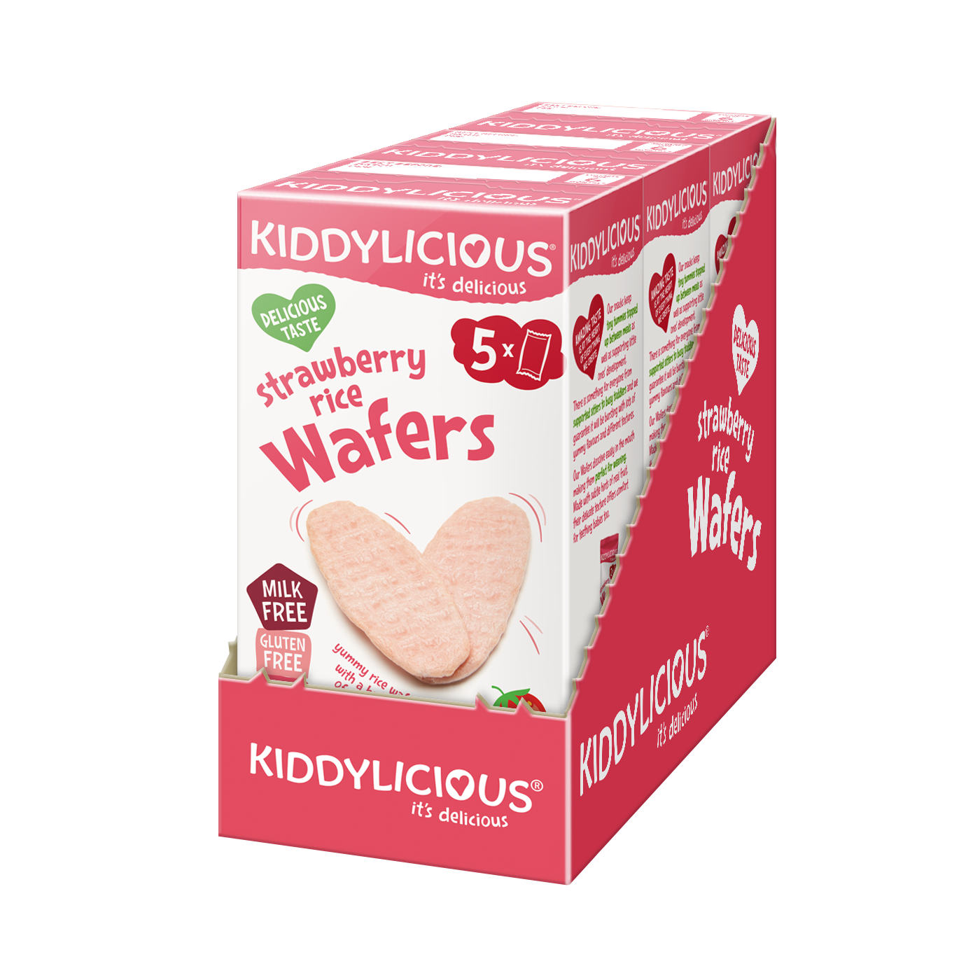 Kiddylicious Mini Waffers - Strawberry 6m+