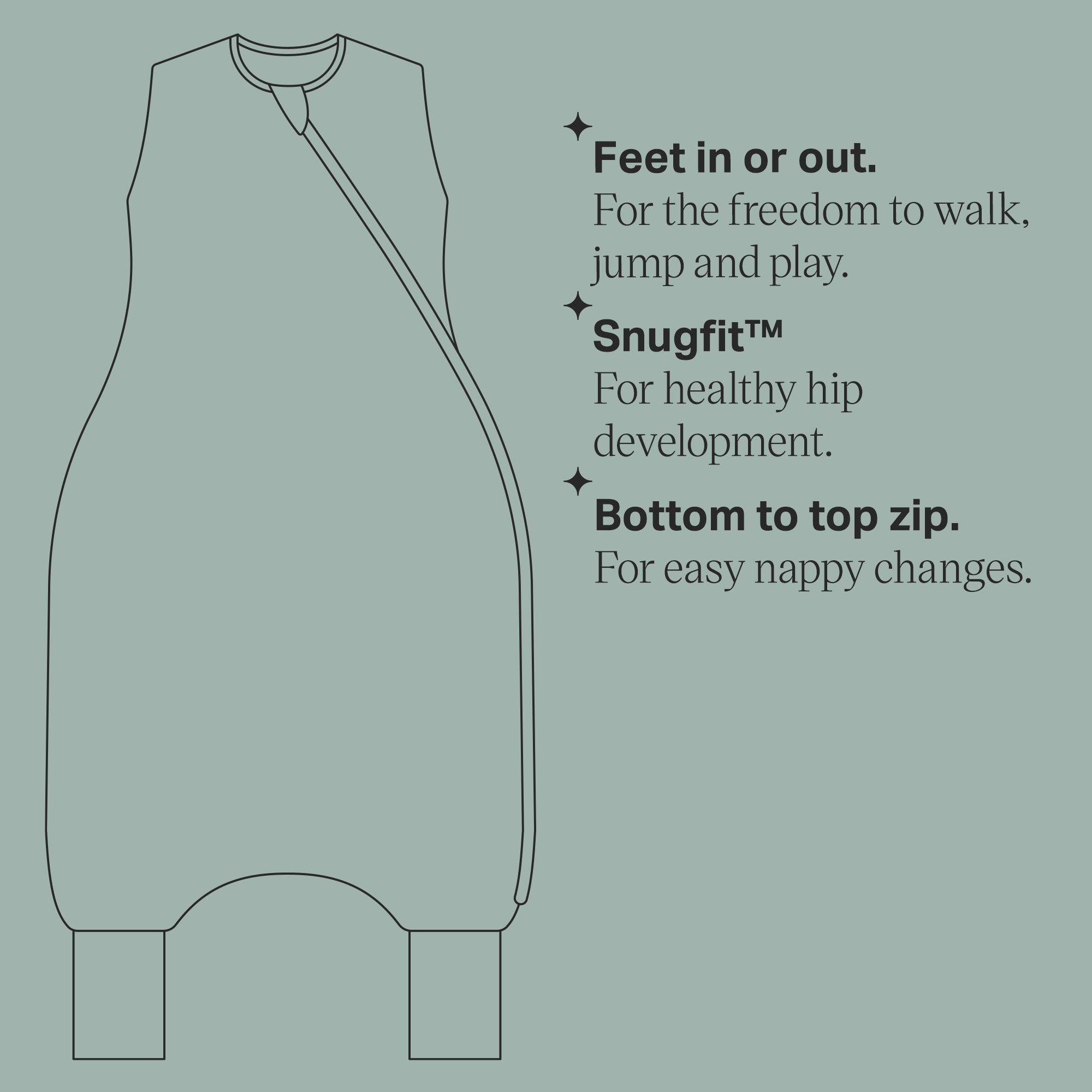 Tommee Tippee The Original Grobag Sky Grey Marl Steppee
