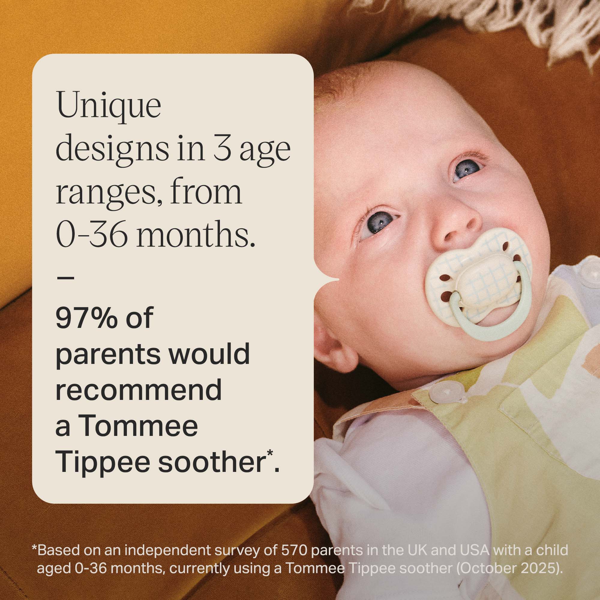 Tommee Tippee Ultimate Fit Decorated Soother 0-6m Boy - Yellow