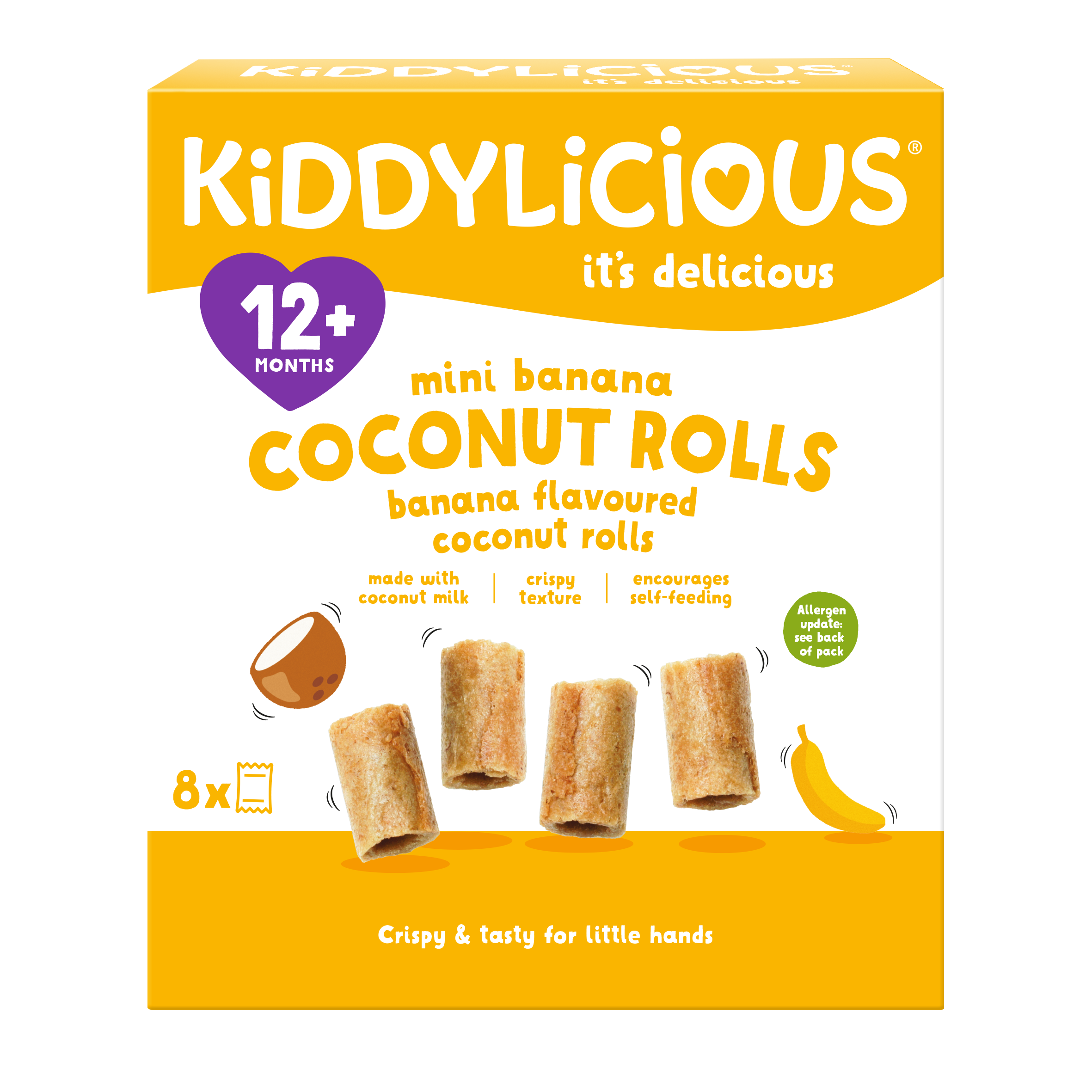 Kiddylicious Mini Banana Coconut Rolls 12m+