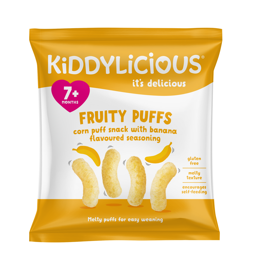 Kiddylicious Fruity Puffs - Banana 7m+