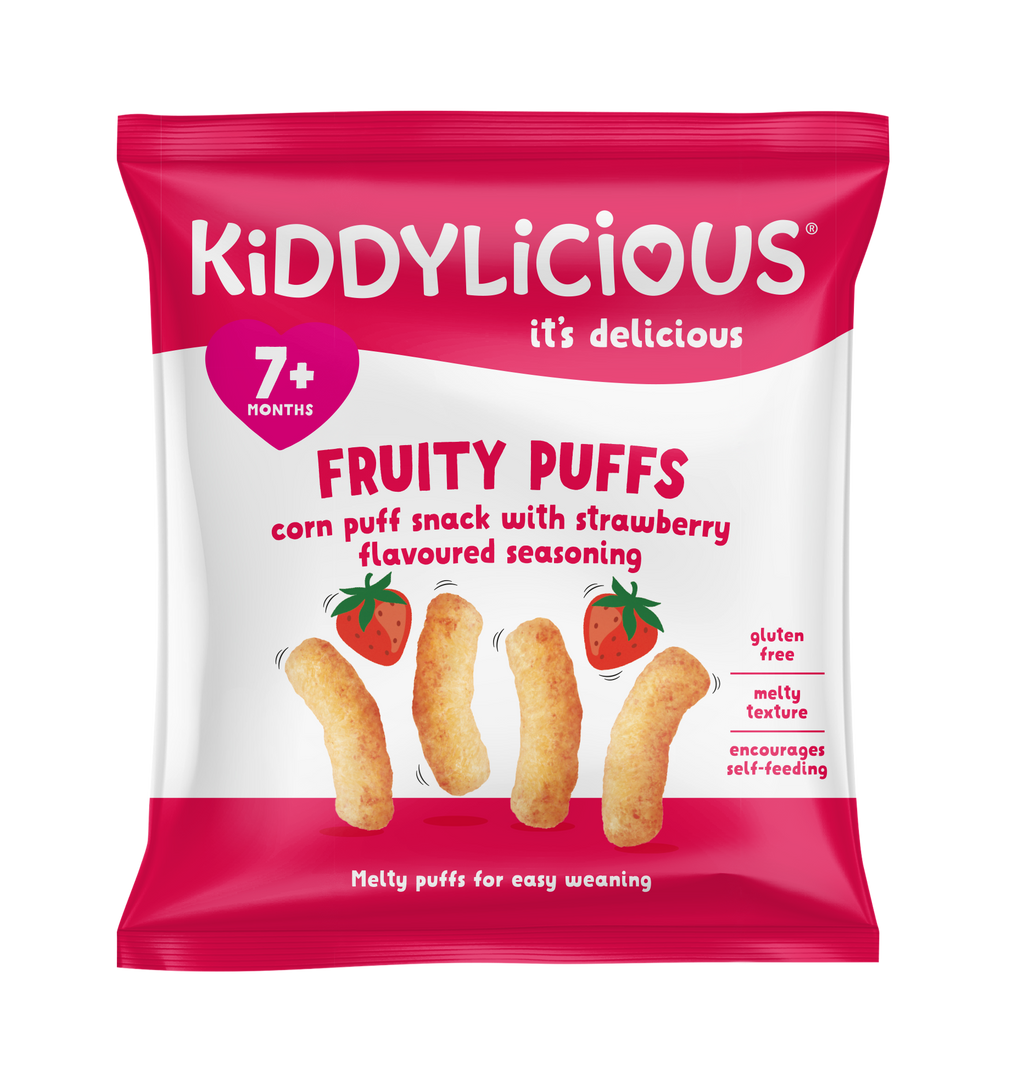 Kiddylicious Fruity Puffs - Strawberry 7m+