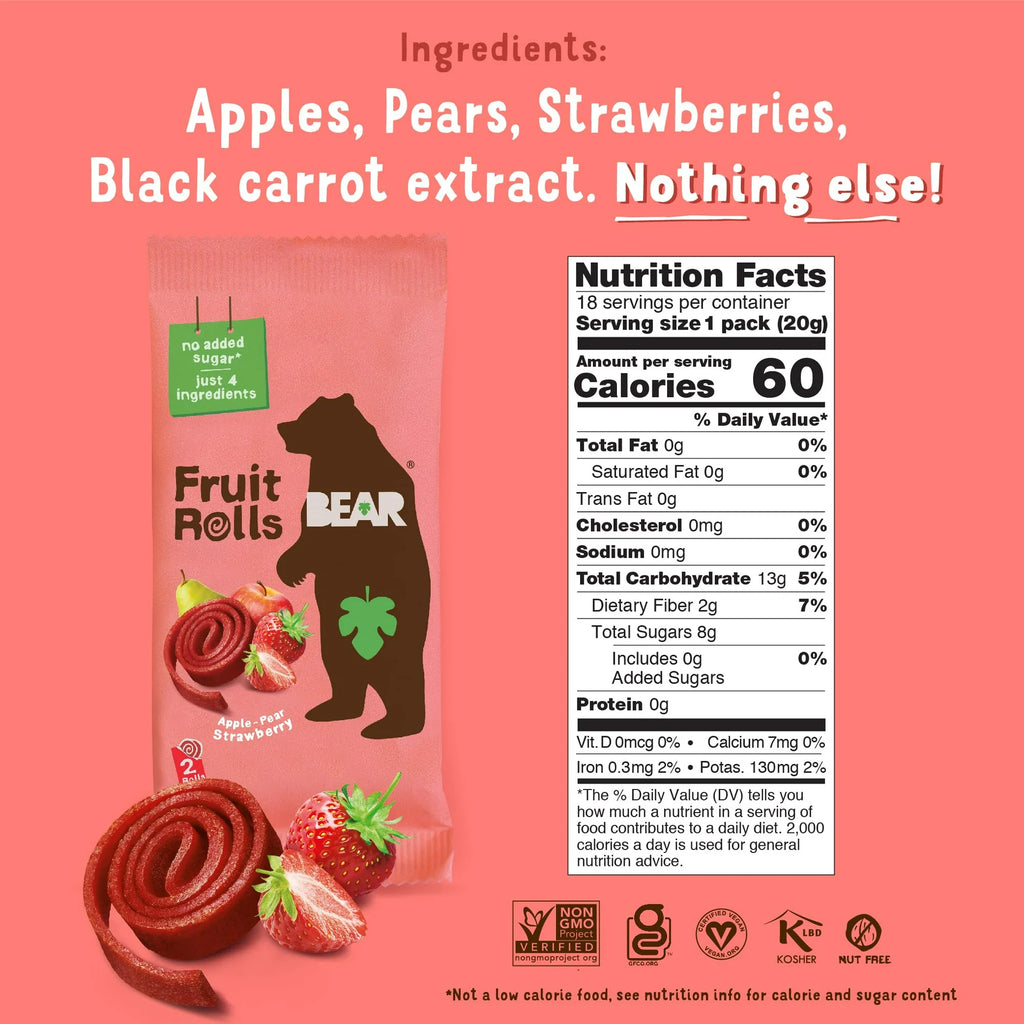 Bear Strawberry Fruit Rolls
