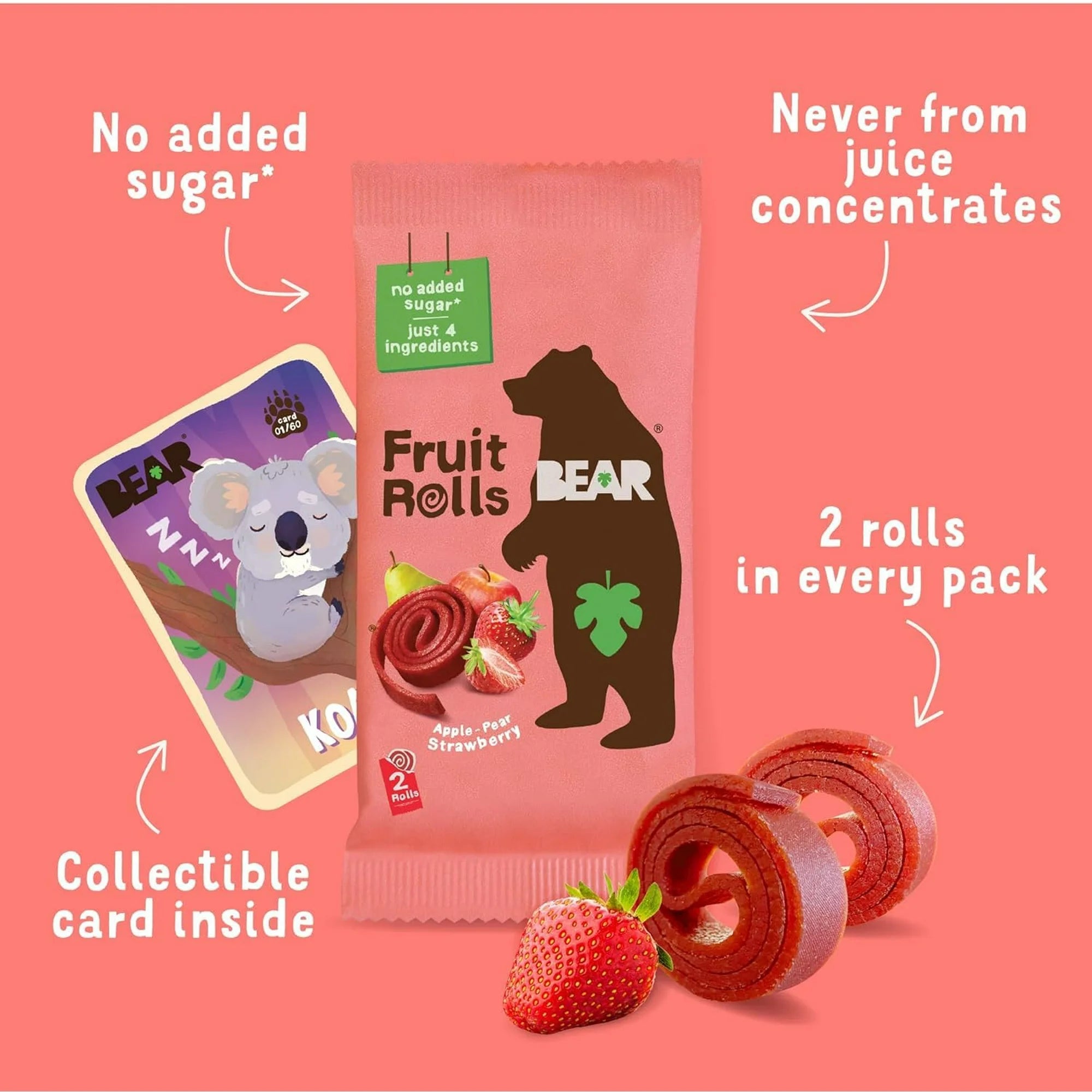 Bear Strawberry Fruit Rolls