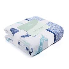 Aden & Anais Cotton Muslin Blanket - Seafaring Whale
