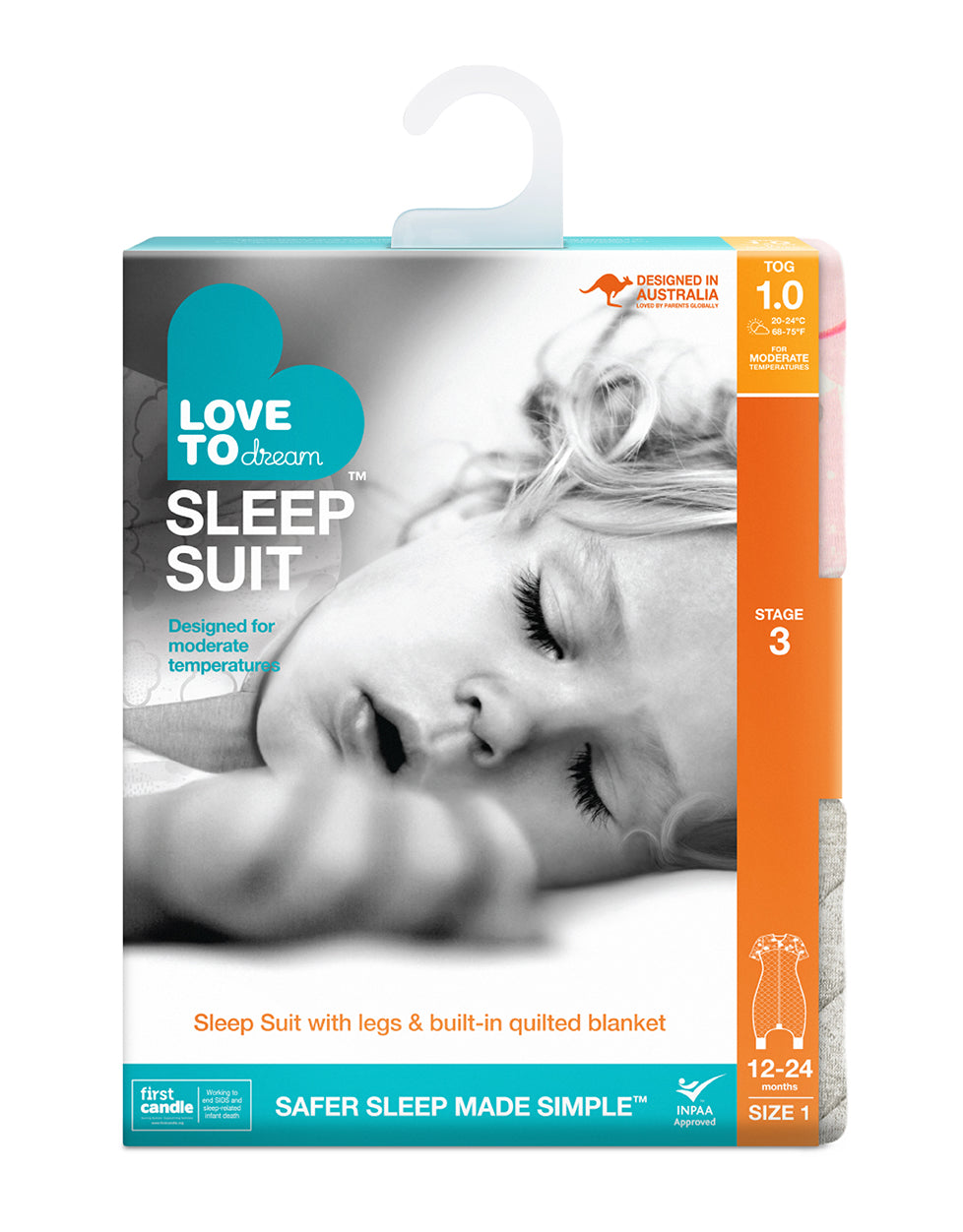 SLEEP SUIT 1.0 TOG ORIGINAL PINK Love To Dream South Africa